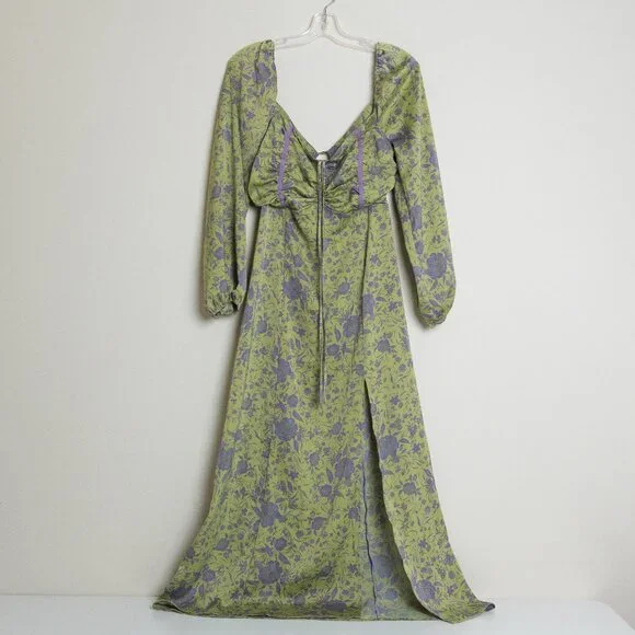 UO Floral Puff Sleeve Midi Dress - Picture 3 of 15